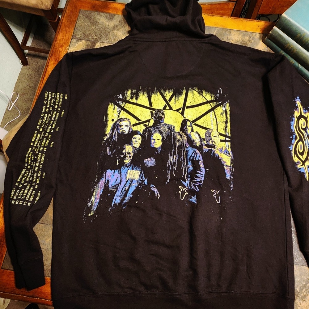 Slipknot Group Logo 25th‎ Anniv Hoodie XL 2 Sided Here Comes The Pain Tour NWOT